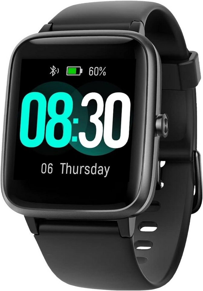 GRV Smartwatch (Andriod iOS), Fitnessuhr mit Herzfrequenzmessung Schrittzähler Schlafmonitor von GRV