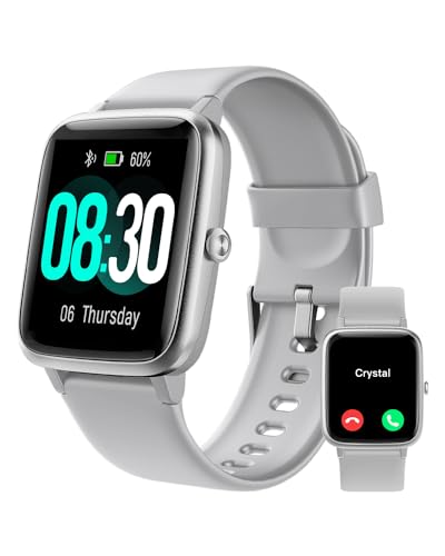 GRV Smartwatch für Damen Herren mit Telefonfunktion,Fitnessuhr mit Herzfrequenzmessung,SpO2,Schrittzähler,Schlafmonitor,Multi Trainingsmodi für iOS Android Handy von GRV