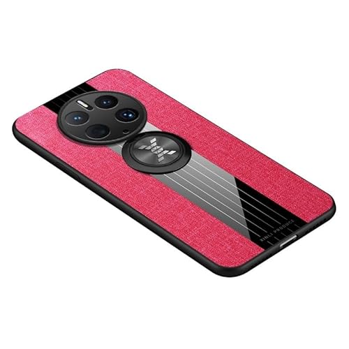 GRXRITUK Kompatibel mit Huawei Mate50 Pro, mit magnetischem 360°-Ständer, multifunktionales Tuch, stoßfest, TPU, strapazierfähig, Rot von GRXRITUK