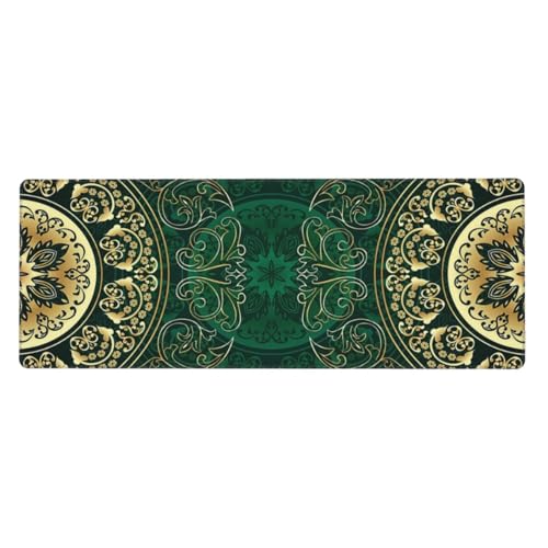 GSGCSBYMLG Mauspad im Mandala-Stil, Blumen-Kreis, antiker Wirbel, bedruckt, 30 x 80 cm, großes Büro, Schreibtischunterlage, Schreibtisch-Dekoration GSGCSBYMLG Mauspad im Mandala-Stil, Blumen-Kreis, antiker Wirbel, bedruckt, 30 x 80 cm, großes Büro, Schreibtischunterlage, Schreibtisch-Dekoration von GSGCSBYMLG