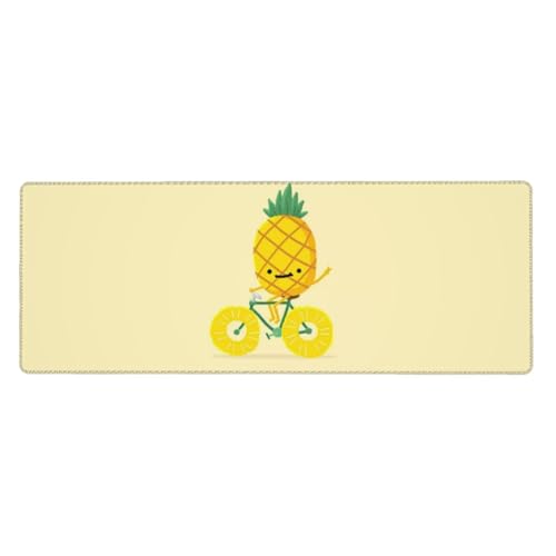 GSGCSBYMLG Mauspad mit Ananas-Fahrrad, 30 x 80 cm, groß, Schreibtischunterlage, Schreibtisch-Dekoration GSGCSBYMLG Mauspad mit Ananas-Fahrrad, 30 x 80 cm, groß, Schreibtischunterlage, Schreibtisch-Dekoration von GSGCSBYMLG