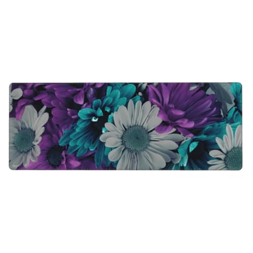GSGCSBYMLG Mauspad mit Blumenmuster, 30 x 80 cm, groß, Schreibtischunterlage, Schreibtisch-Dekoration, Violett / Weiß GSGCSBYMLG Mauspad mit Blumenmuster, 30 x 80 cm, groß, Schreibtischunterlage, Schreibtisch-Dekoration, Violett / Weiß von GSGCSBYMLG