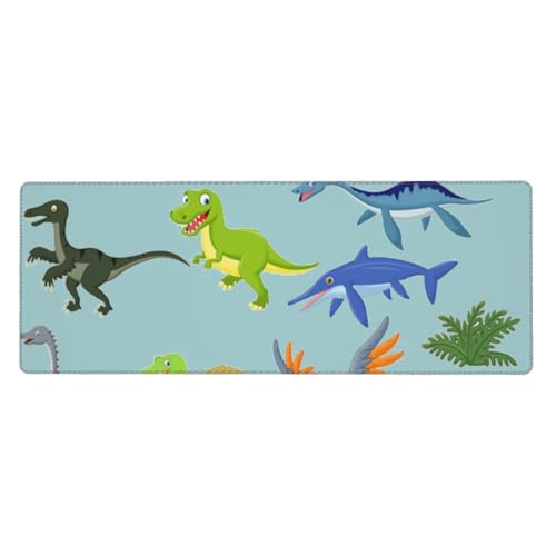 GSGCSBYMLG Mauspad mit Cartoon-Dinosaurier-Bildern, 30 x 80 cm, großes Büro-Schreibtischunterlage, Schreibtisch-Dekoration GSGCSBYMLG Mauspad mit Cartoon-Dinosaurier-Bildern, 30 x 80 cm, großes Büro-Schreibtischunterlage, Schreibtisch-Dekoration von GSGCSBYMLG