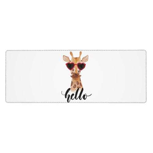 GSGCSBYMLG Mauspad mit Giraffenmotiv, 30 x 80 cm, groß, Schreibtischunterlage, Schreibtisch-Dekoration von GSGCSBYMLG