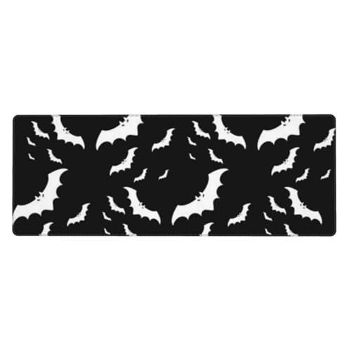 GSGCSBYMLG Mauspad mit Halloween-Motiv fliegende Fledermäuse, 30 x 80 cm, großes Büro-Schreibtischunterlage, Schreibtisch-Dekoration GSGCSBYMLG Mauspad mit Halloween-Motiv fliegende Fledermäuse, 30 x 80 cm, großes Büro-Schreibtischunterlage, Schreibtisch-Dekoration von GSGCSBYMLG