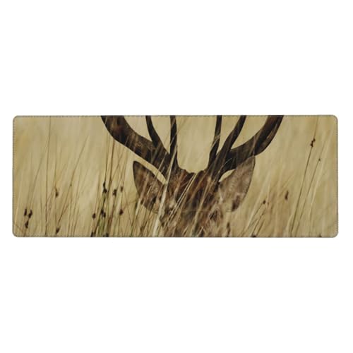GSGCSBYMLG Mauspad mit Hirschmotiv in der Wildnis, bedruckt, 30 x 80 cm, großes Büro-Schreibtischunterlage, Schreibtisch-Dekoration GSGCSBYMLG Mauspad mit Hirschmotiv in der Wildnis, bedruckt, 30 x 80 cm, großes Büro-Schreibtischunterlage, Schreibtisch-Dekoration von GSGCSBYMLG