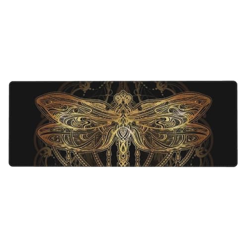 GSGCSBYMLG Mauspad mit Libellen-Motiv, 30 x 80 cm, groß, Schreibtischunterlage, Schreibtisch-Dekoration GSGCSBYMLG Mauspad mit Libellen-Motiv, 30 x 80 cm, groß, Schreibtischunterlage, Schreibtisch-Dekoration von GSGCSBYMLG
