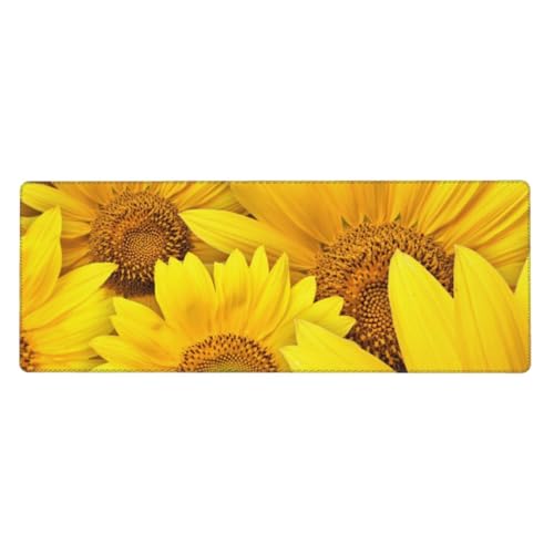GSGCSBYMLG Mauspad mit Sonnenblumen-Motiv, bedruckt, 30 x 80 cm, groß, Schreibtischunterlage, Schreibtisch-Dekoration GSGCSBYMLG Mauspad mit Sonnenblumen-Motiv, bedruckt, 30 x 80 cm, groß, Schreibtischunterlage, Schreibtisch-Dekoration von GSGCSBYMLG