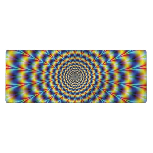 GSGCSBYMLG Mauspad mit Spiralform, optische Täuschung, bedruckt, 30 x 80 cm, großes Büro, Schreibtischunterlage, Schreibtisch-Dekoration GSGCSBYMLG Mauspad mit Spiralform, optische Täuschung, bedruckt, 30 x 80 cm, großes Büro, Schreibtischunterlage, Schreibtisch-Dekoration von GSGCSBYMLG