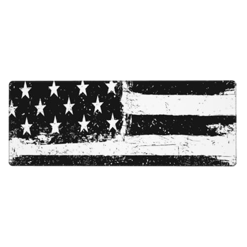 GSGCSBYMLG Mauspad mit amerikanischer Flagge, bedruckt, 30 x 80 cm, Schwarz / Weiß GSGCSBYMLG Mauspad mit amerikanischer Flagge, bedruckt, 30 x 80 cm, Schwarz / Weiß von GSGCSBYMLG