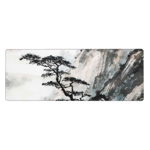GSGCSBYMLG Mauspad mit chinesischem Landschaftsgemälde, 30 x 80 cm, großes Büro-Schreibtischunterlage, Schreibtisch-Dekoration GSGCSBYMLG Mauspad mit chinesischem Landschaftsgemälde, 30 x 80 cm, großes Büro-Schreibtischunterlage, Schreibtisch-Dekoration von GSGCSBYMLG