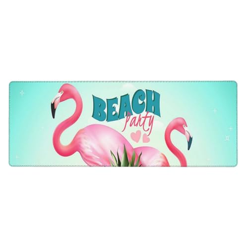 GSGCSBYMLG Mauspad mit tropischem Flamingo, bedruckt, 30 x 80 cm, großes Büro-Schreibtischunterlage, Schreibtisch-Dekoration GSGCSBYMLG Mauspad mit tropischem Flamingo, bedruckt, 30 x 80 cm, großes Büro-Schreibtischunterlage, Schreibtisch-Dekoration von GSGCSBYMLG