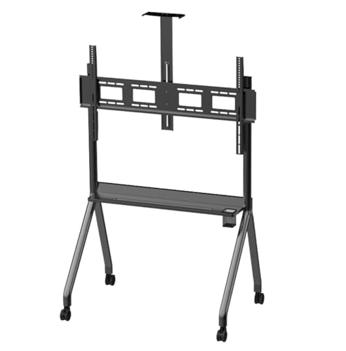 Fernsehgerüst, höhenverstellbarer Fernsehgerüst, Mobiler TV-Ständer for 40-75-Zoll-Fernseher, rollender TV-Wagen mit Medienregal und Rädern, trägt bis zu 220 Pfund Fernsehgerüst, höhenverstellbarer Fernsehgerüst, Mobiler TV-Ständer for 40-75-Zoll-Fernseher, rollender TV-Wagen mit Medienregal und Rädern, trägt bis zu 220 Pfund von GSHUPIOU