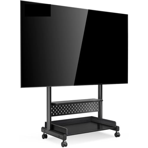 Fernsehgerüst, höhenverstellbarer Fernsehgerüst, Rollbarer TV-Ständer for 40-85 Zoll Fernseher, TV-Ständer mit Rädern, hoher mobiler Universal-TV-Ständer mit Ablage Fernsehgerüst, höhenverstellbarer Fernsehgerüst, Rollbarer TV-Ständer for 40-85 Zoll Fernseher, TV-Ständer mit Rädern, hoher mobiler Universal-TV-Ständer mit Ablage von GSHUPIOU