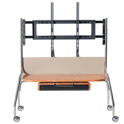 Fernsehgerüst, höhenverstellbarer Fernsehgerüst, Rollender TV-Ständer Mobiler TV-Wagen auf Rädern TV-Ständer for 55 bis 85 Zoll TV-Boden-TV-Wagenständer von GSHUPIOU