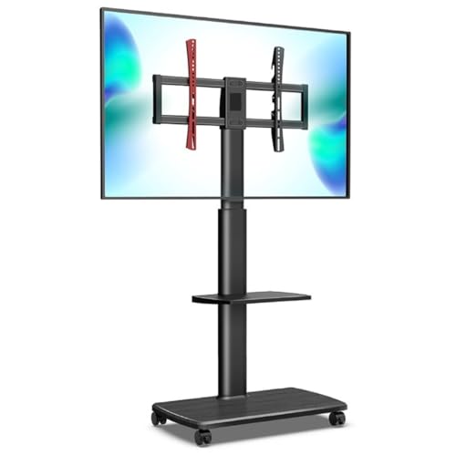 Fernsehgerüst, höhenverstellbarer Fernsehgerüst, Rollender TV-Ständer for 37 bis 75 Zoll Fernseher, Mobiler TV-Wagen auf Rädern, Hohe Universal-Bodenständer Fernsehgerüst, höhenverstellbarer Fernsehgerüst, Rollender TV-Ständer for 37 bis 75 Zoll Fernseher, Mobiler TV-Wagen auf Rädern, Hohe Universal-Bodenständer von GSHUPIOU