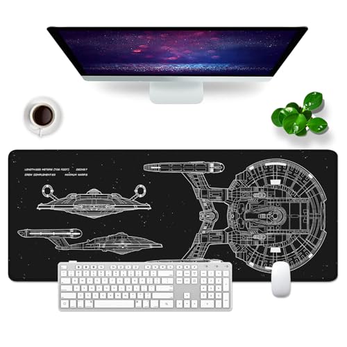Gaming Mousepad Großes Mauspad 80x30cm XL Mousepad, Desk Pad Gaming PC Tastatur Mauspad groß Schreibtischunterlage Schwarz (Mauspad -2) von GSQITE
