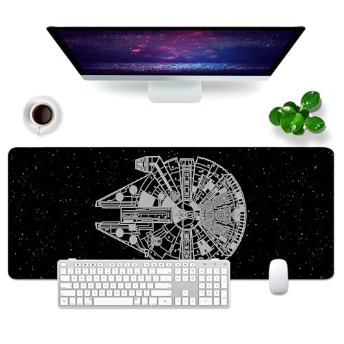 Schwarz Gaming Mousepad Großes Mauspad 80x30cm XL Mousepad, Desk Pad Gaming PC Tastatur Mauspad groß Schreibtischunterlage (Mauspad -7) von GSQITE