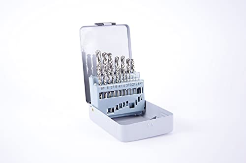 GSR Spiralbohrer Set, 19-teilig, Stahlbohrer Satz nach DIN 338, HSS-G Metallbohrer Set 1-10mm, Geschliffen, Zubehör für Bohrmaschinen, Inklusive Metallbox GSR Spiralbohrer Set, 19-teilig, Stahlbohrer Satz nach DIN 338, HSS-G Metallbohrer Set 1-10mm, Geschliffen, Zubehör für Bohrmaschinen, Inklusive Metallbox von GSR