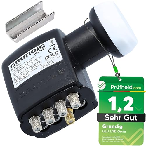 [ Test SEHR GUT, Note 1.2 *] GSS Grundig Unicable LNB 24+4, für 24 Teilnehmer + 4 Legacy, Digital SCR LNC für Satellitenschüssel, Einkabellösung Einkabelsystem, HD 4K, Sat Receiver TV Fernseher von GSS