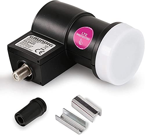 [Test SEHR GUT *] GSS Single LNB für Satellitenschüssel - für 1 Teilnehmer, Digital 1fach LNC mit LTE Filter, Full HD 4K HDTV Empfang, für Sat Receiver Fernseher Satelliten Antenne + Aufdrehhilfe von GSS