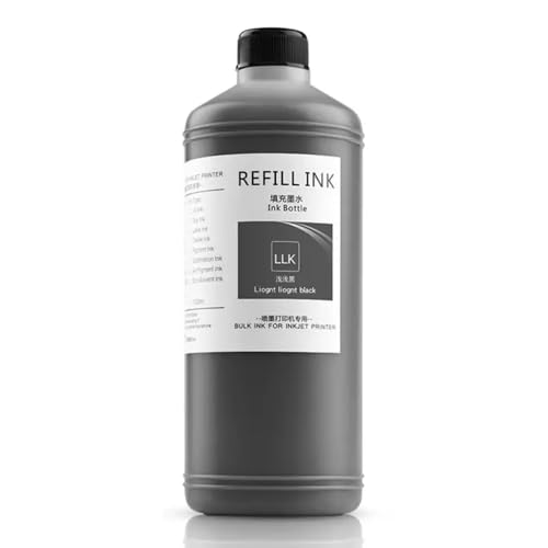 GSwReJ 1000 ml wasserdichte Pigmenttinte Kompatibel mit breite Format -Tintenstrahldrucker kompatibel mit verschiedenen Modellen in 11 Farben(Light Light Black) von GSwReJ