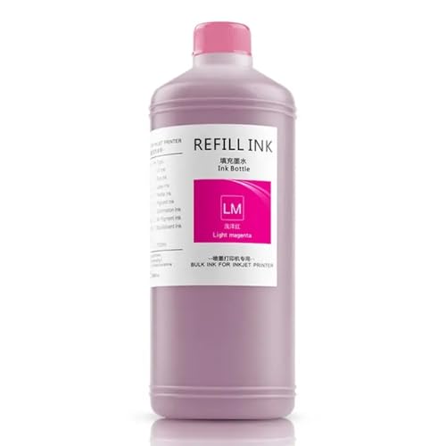 GSwReJ 1000 ml wasserdichte Pigmenttinte Kompatibel mit breite Format -Tintenstrahldrucker kompatibel mit verschiedenen Modellen in 11 Farben(Light Magenta) von GSwReJ