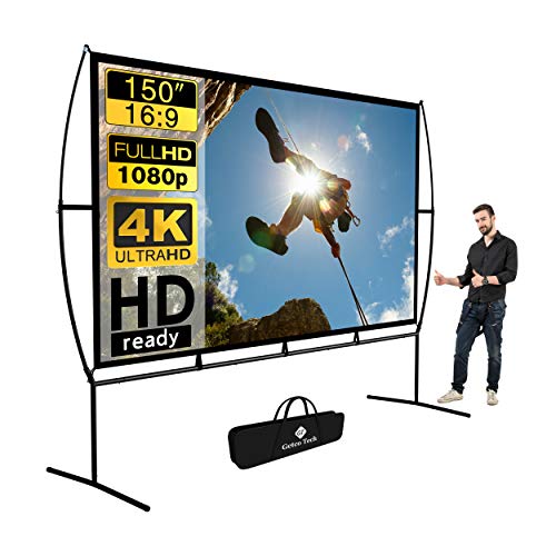 Leinwand Beamer 339X270Cm (150'') 16:9 Mobile Beamer leinwand Einfach Montage Und Bedienung Eeignet FüR Heimkino Und Im Freien Projektionsleinwand von GT GETCO TECH