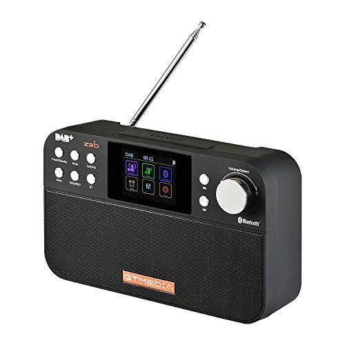 Digitalradio Z3B Dab + / FM RDS Mit Bluetooth tragbar wiederaufladbar dab Plus Radio mit Alarm, Timer, und FM-Namen-Station, 6,4 cm (2,4 Zoll) von GT MEDIA