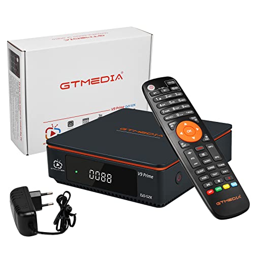 GT MEDIA V9 Prime DVB-S/S2/S2X Satelliten Receiver Digitaler TV-Decoder mit CA-Kartensteckplatz, Eingebautes 2.4G WiFi, HEVC 10bit, Unterstützt Multistream， Biss Auto Roll, YouTube von GT MEDIA