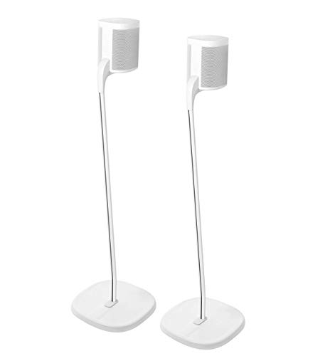 GT STUDIO Standfuß für SONOS One, One SL, Play:1, Play:3, Premium Design verbessert den Surround-Sound, komplett verdecktes Kabel, schwerer Sockel - (Paar, weiß) von GT STUDIO