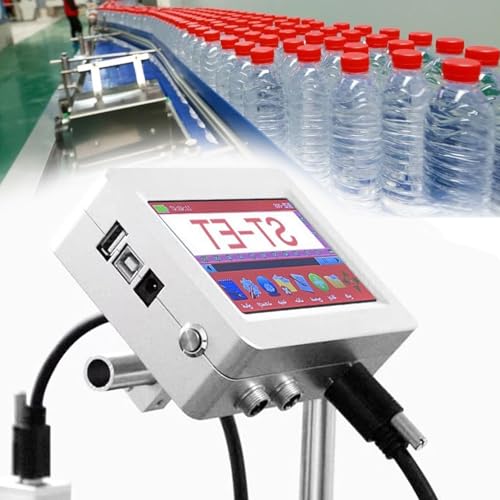 GTANND Inline-Tintenstrahlcodierer, 0,5 Zoll/12,7 mm automatische Tintenstrahlcodiermaschine, Online-Codiermaschine mit variablem Datum/Logo/Barcode/Bild,12.7mm von GTANND