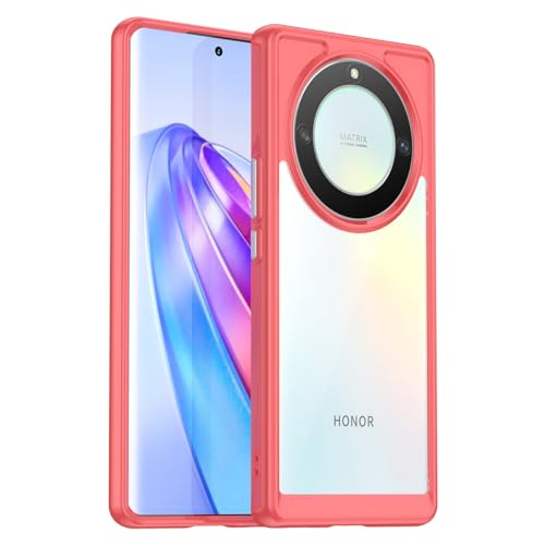GTBDEKI Clear Hülle für Honor X9A/Honor X40/Honor Magic 5 Lite RMO-NX1 Hülle, Kratzfeste stoßfeste transparente Harte PC + TPU-Stoßstangenschutz hülle für Honor X9A Crystal Red GTBDEKI Clear Hülle für Honor X9A/Honor X40/Honor Magic 5 Lite RMO-NX1 Hülle, Kratzfeste stoßfeste transparente Harte PC + TPU-Stoßstangenschutz hülle für Honor X9A Crystal Red von GTBDEKI