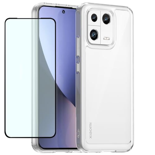 GTBDEKI Clear Hülle für Xiaomi 13 Hülle, 2211133C Hülle mit HD-Bildschirmschutz, Kratzfeste stoßfeste transparente Harte PC + TPU-Stoßstangenschutz hülle für Xiaomi Mi 13 5G Crystal Clear GTBDEKI Clear Hülle für Xiaomi 13 Hülle, 2211133C Hülle mit HD-Bildschirmschutz, Kratzfeste stoßfeste transparente Harte PC + TPU-Stoßstangenschutz hülle für Xiaomi Mi 13 5G Crystal Clear von GTBDEKI