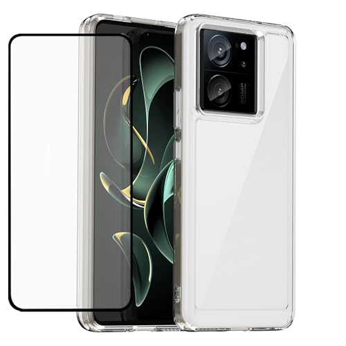 GTBDEKI Clear Hülle für Xiaomi 13T Hülle, Xiaomi 13T PRO Hülle mit HD-Bildschirmschutz, Kratzfeste stoßfeste transparente Harte PC + TPU-Stoßstangenschutz hülle für Xiaomi 13T Crystal Clear GTBDEKI Clear Hülle für Xiaomi 13T Hülle, Xiaomi 13T PRO Hülle mit HD-Bildschirmschutz, Kratzfeste stoßfeste transparente Harte PC + TPU-Stoßstangenschutz hülle für Xiaomi 13T Crystal Clear von GTBDEKI