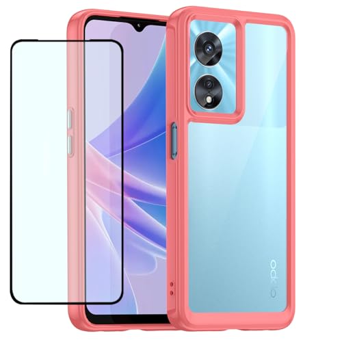 GTBDEKI Clear Hülle für OnePlus Nord N300 Hülle, OnePlus Nord N20 SE/Oppo A57 Hülle mit HD-Bildschirmschutz, kratzfeste stoßfeste harte PC + TPU-Stoßstangenschutz hülle für OnePlus N300 5G Crystal Red GTBDEKI Clear Hülle für OnePlus Nord N300 Hülle, OnePlus Nord N20 SE/Oppo A57 Hülle mit HD-Bildschirmschutz, kratzfeste stoßfeste harte PC + TPU-Stoßstangenschutz hülle für OnePlus N300 5G Crystal Red von GTBDEKI
