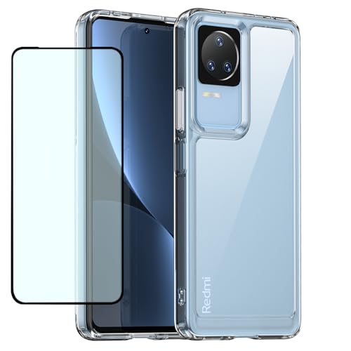 GTBDEKI Clear Hülle für Poco F4 5G Hülle, Redmi K40S 22021211RG Hülle mit HD-Bildschirmschutz, Kratzfeste stoßfeste Harte PC + TPU-Stoßstangenschutz hülle für Xiaomi Mi Poco F4 Crystal Clear GTBDEKI Clear Hülle für Poco F4 5G Hülle, Redmi K40S 22021211RG Hülle mit HD-Bildschirmschutz, Kratzfeste stoßfeste Harte PC + TPU-Stoßstangenschutz hülle für Xiaomi Mi Poco F4 Crystal Clear von GTBDEKI