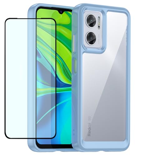 GTBDEKI Clear Hülle für Redmi 10 5G/Redmi 10 Prime+/Note 11E 5G/Redmi 11 Prime 5G Hülle mit HD-Bildschirmschutz, stoßfeste Harte PC + TPU-Stoßstangenschutz hülle für Xiaomi Redmi 10 5G Crystal Blue GTBDEKI Clear Hülle für Redmi 10 5G/Redmi 10 Prime+/Note 11E 5G/Redmi 11 Prime 5G Hülle mit HD-Bildschirmschutz, stoßfeste Harte PC + TPU-Stoßstangenschutz hülle für Xiaomi Redmi 10 5G Crystal Blue von GTBDEKI
