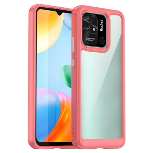 GTBDEKI Clear Hülle für Redmi 10C Hülle, Redmi 10 Power 220333QBI Hülle mit HD-Bildschirmschutz, Kratzfeste stoßfeste Harte PC + TPU-Stoßstangenschutz hülle für Xiaomi Redmi 10C Crystal Red GTBDEKI Clear Hülle für Redmi 10C Hülle, Redmi 10 Power 220333QBI Hülle mit HD-Bildschirmschutz, Kratzfeste stoßfeste Harte PC + TPU-Stoßstangenschutz hülle für Xiaomi Redmi 10C Crystal Red von GTBDEKI