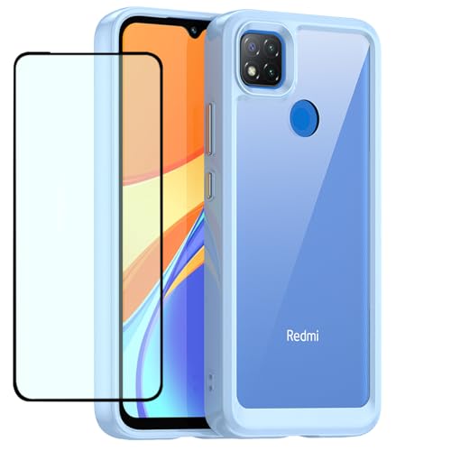 GTBDEKI Clear Hülle für Xiaomi Redmi 9C/Redmi 10A/Redmi 9C NFC/Redmi 9 Activ Hülle mit HD-Bildschirmschutz, kratzfeste stoßfeste harte PC + TPU-Stoßstangenschutz hülle für Xiaomi Redmi 9C Crystal Blue GTBDEKI Clear Hülle für Xiaomi Redmi 9C/Redmi 10A/Redmi 9C NFC/Redmi 9 Activ Hülle mit HD-Bildschirmschutz, kratzfeste stoßfeste harte PC + TPU-Stoßstangenschutz hülle für Xiaomi Redmi 9C Crystal Blue von GTBDEKI