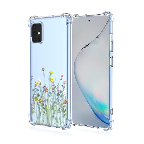 GTBDEKI Handyhülle für Galaxy A51 5G, Samsung A51 5G SM-A516B Hülle, personalisierte transparente Hülle mit Blumenmuster, Schutzhülle für Samsung Galaxy A51 5G Bouquet von GTBDEKI