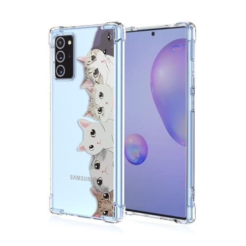 GTBDEKI Handyhülle für Galaxy Note20 Hülle, Samsung Note20 SM-N980F SM-N981F Hülle, Clear Case mit Kätzchen-Tiermuster Schutzhülle für Samsung Galaxy Note20 Katzen GTBDEKI Handyhülle für Galaxy Note20 Hülle, Samsung Note20 SM-N980F SM-N981F Hülle, Clear Case mit Kätzchen-Tiermuster Schutzhülle für Samsung Galaxy Note20 Katzen von GTBDEKI