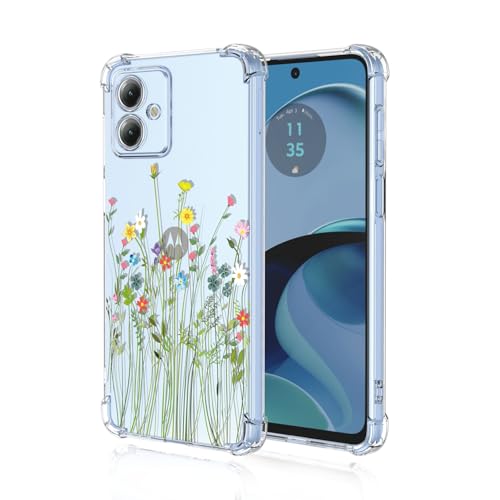 GTBDEKI Handyhülle für Moto G14, Transparente Schutzhülle mit Blumenmuster, TPU-Material, Stoßfest, Wasserfest, Für Frauen GTBDEKI Handyhülle für Moto G14, Transparente Schutzhülle mit Blumenmuster, TPU-Material, Stoßfest, Wasserfest, Für Frauen von GTBDEKI