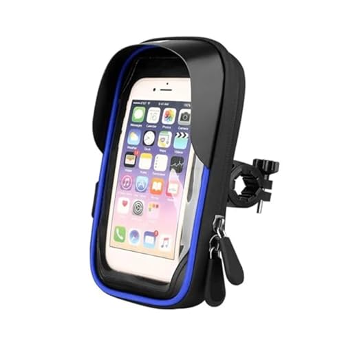 Navigation Halterung Motorrad Unterstützung Handy Ständer Lenker Halter Halterung Tasche Fall Wasserdichte Tasche Fahrrad Telefon Navigation Halterung Abdeckung 2021 Handyhalterung Motorrad(Blue) von GTDTKGANAK