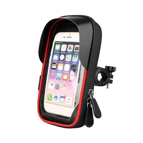 Navigation Halterung Motorrad Unterstützung Handy Ständer Lenker Halter Halterung Tasche Fall Wasserdichte Tasche Fahrrad Telefon Navigation Halterung Abdeckung 2021 Handyhalterung Motorrad(Red) von GTDTKGANAK