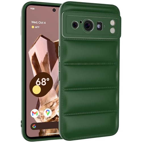 GTElectro Schutzhülle für Google Pixel 8 Pro, Pufferjacke Design, weiche, schlanke TPU-Schutzhülle mit Kameraschutz, langlebige Handyhülle, stoßfest, flexibel, Pixel 8 Pro Case (Grün) von GTElectro