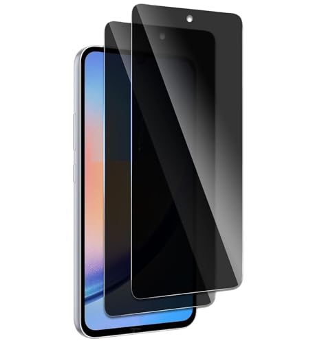 GTElectro Sichtschutz Displayschutzfolie für Samsung Galaxy A34 5G, Anti-Spionage-Hartglasfolie, hüllenfreundlich [2er-Pack] von GTElectro