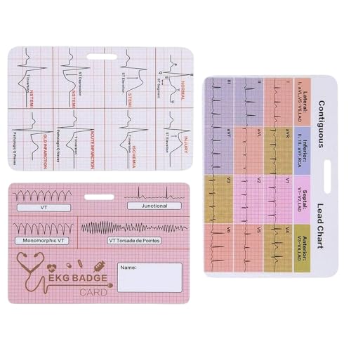 GTFYUDGH EKG -Karte, EKG -Abzeichenkarte | Pflegereferenz EKG Interpretation - 3x EKG Nursing Clinicals Leitfaden ER ICU Telemetrie RN Cardiac Supplies Lab Value Accessoires für die Arbeit GTFYUDGH EKG -Karte, EKG -Abzeichenkarte | Pflegereferenz EKG Interpretation - 3x EKG Nursing Clinicals Leitfaden ER ICU Telemetrie RN Cardiac Supplies Lab Value Accessoires für die Arbeit von GTFYUDGH