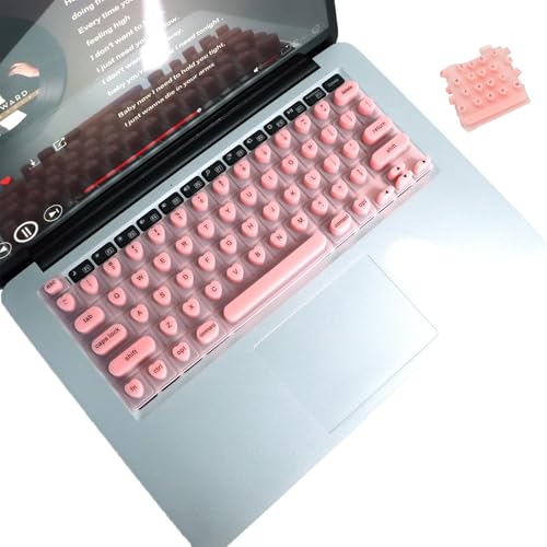 GTGSYRM Silikon-Tastaturabdeckung für lange Nägel, lange Nagel-Tastaturabdeckung, erhöhte Tastaturabdeckung für lange Nägel, Nageltastaturaufkleber für Laptop, PC, Desktop (Rosa) von GTGSYRM