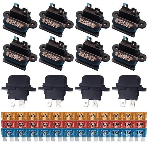GTIWUNG 12 Stücke Auto ATC Blade Standard Sicherungshalter mit Abdeckung Schwarz, KFZ-Sicherungshalter Gehäuse Vergossen für Auto Boot LKW SUV + 36 Stück 5 Ampere 10 Ampere 15 Ampere Standardsicherun GTIWUNG 12 Stücke Auto ATC Blade Standard Sicherungshalter mit Abdeckung Schwarz, KFZ-Sicherungshalter Gehäuse Vergossen für Auto Boot LKW SUV + 36 Stück 5 Ampere 10 Ampere 15 Ampere Standardsicherun von GTIWUNG